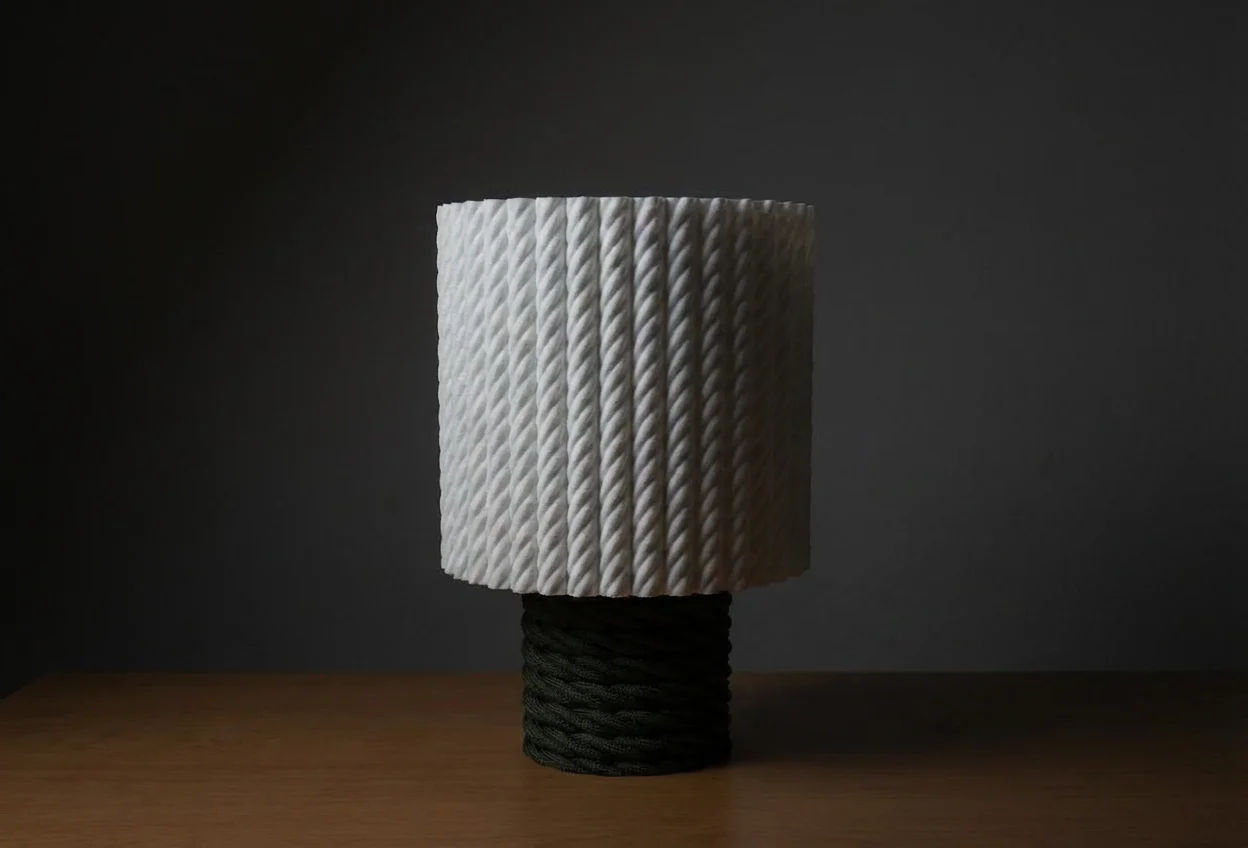 Nautica Modern Halat Dokulu Masa Abajuru