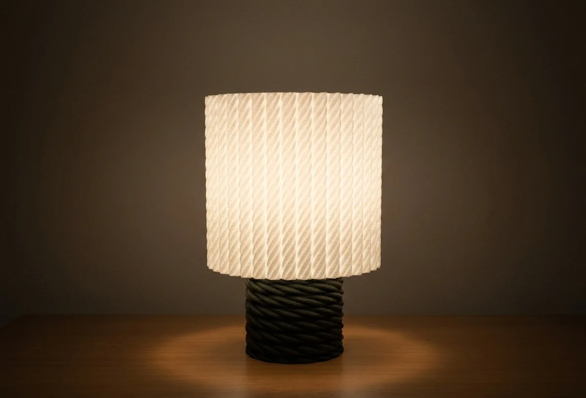 Nautica Modern Halat Dokulu Masa Abajuru